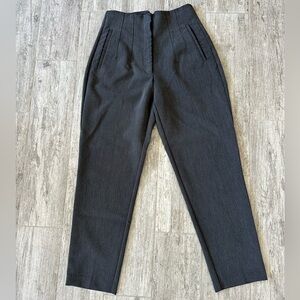 ZARA High waisted charcoal grey pants.